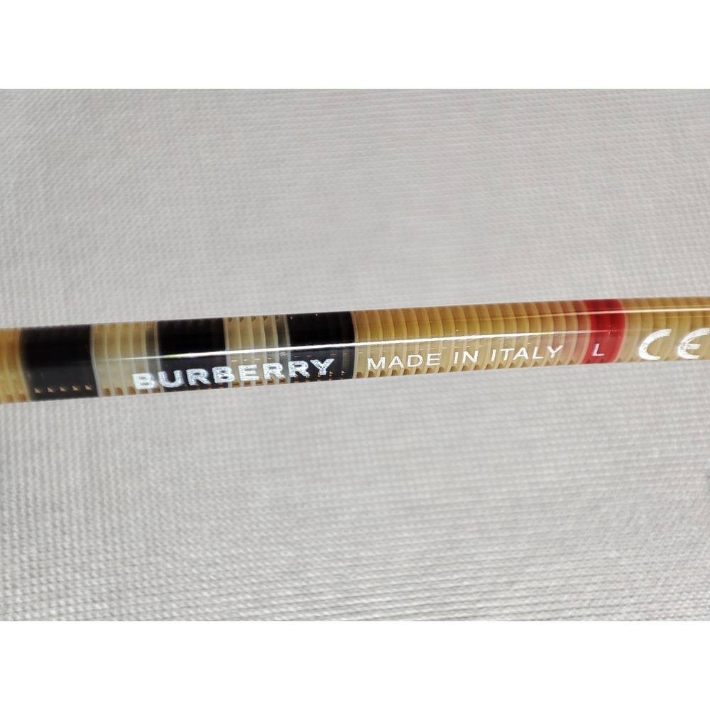Burberry B 2318 3856 Transparent Tan Check Eyeglass Frames 51-18-140 Case - Picture 6 of 14